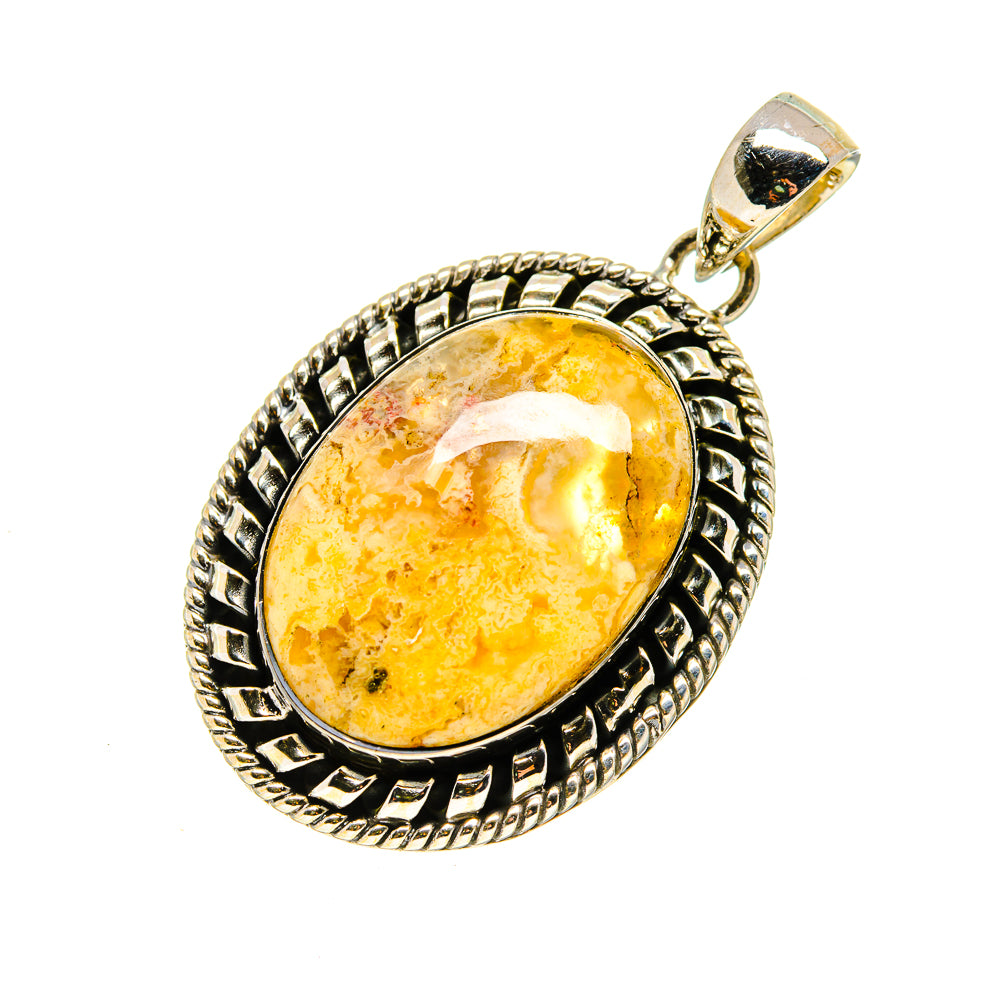 Plume Agate Pendants handcrafted by Anasilvercos - PD749141
