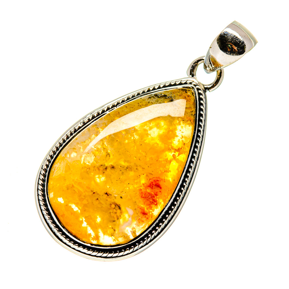 Plume Agate Pendants handcrafted by Anasilvercos - PD749250