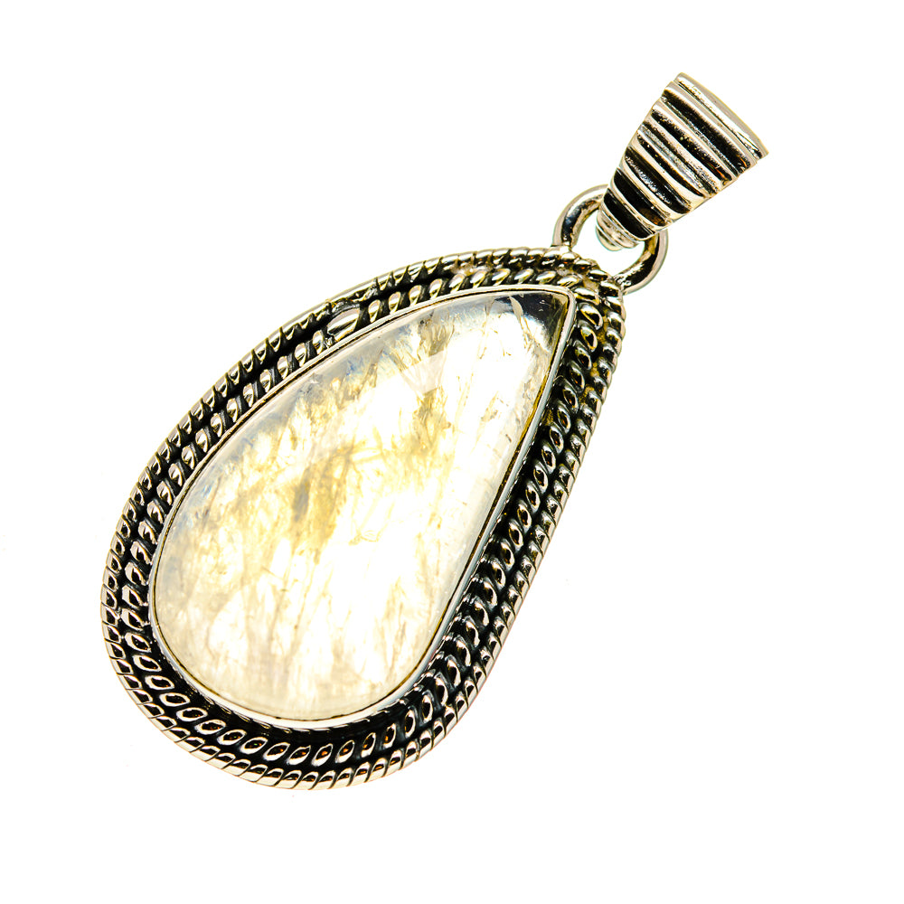 Rainbow Moonstone Pendants handcrafted by Anasilvercos - PD749255