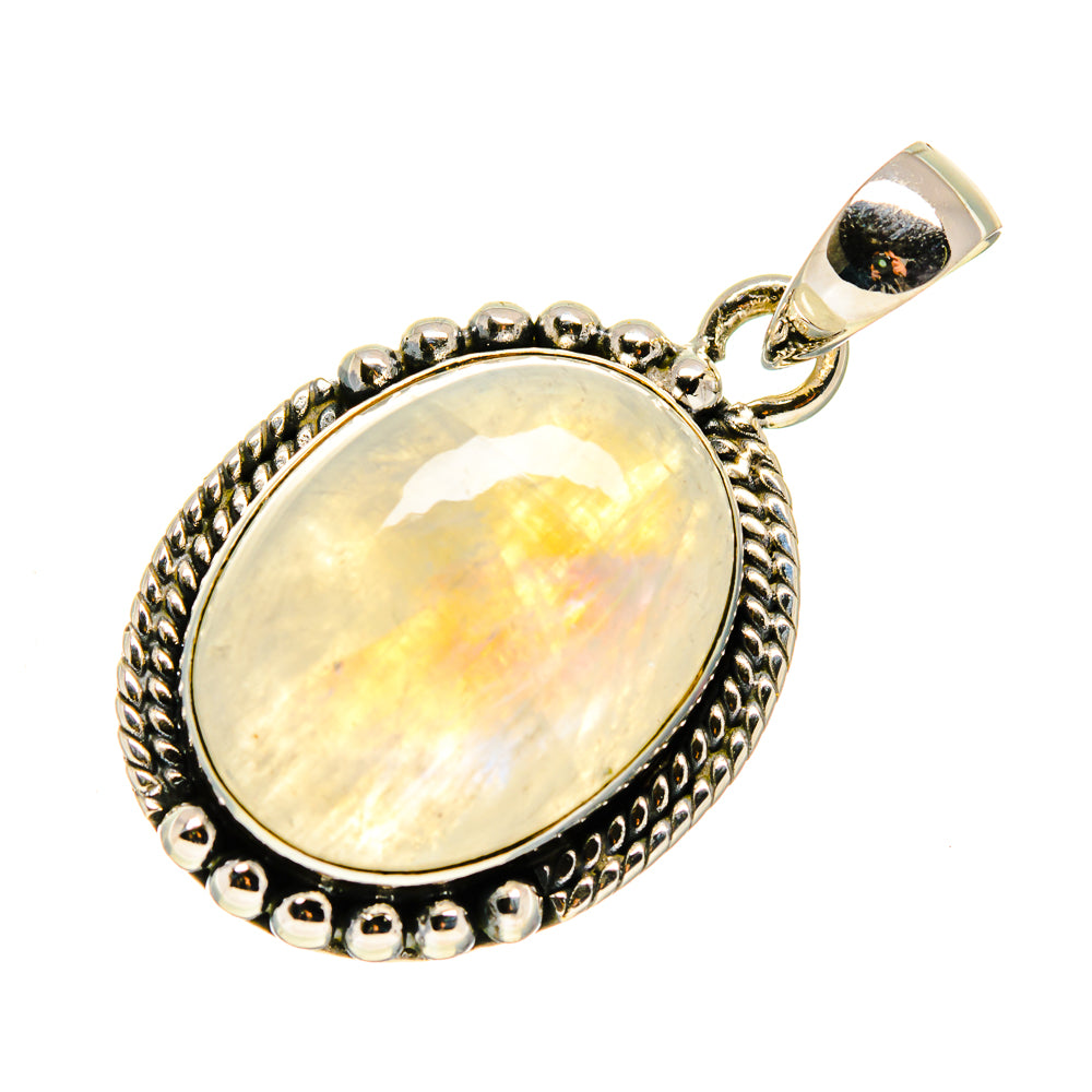 Rainbow Moonstone Pendants handcrafted by Anasilvercos - PD749298