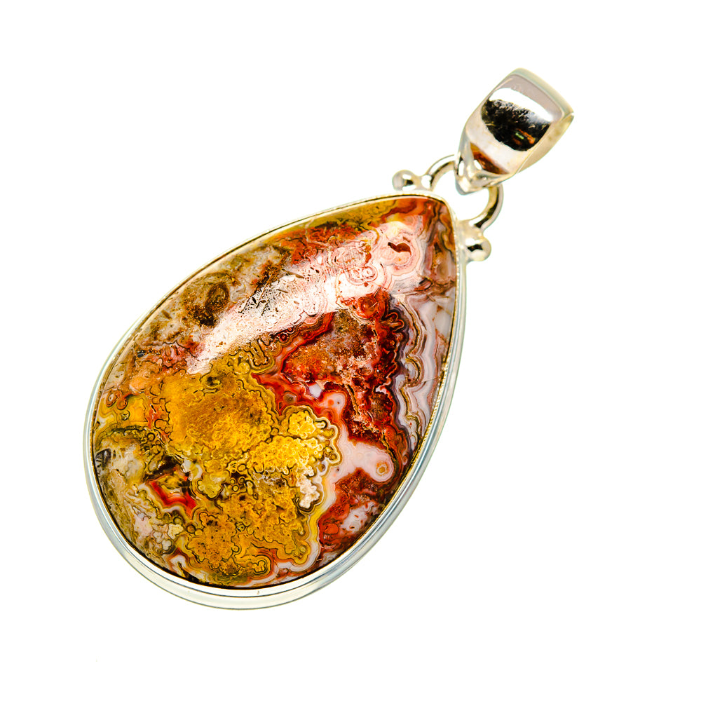 Crazy Lace Agate Pendants handcrafted by Anasilvercos - PD749335