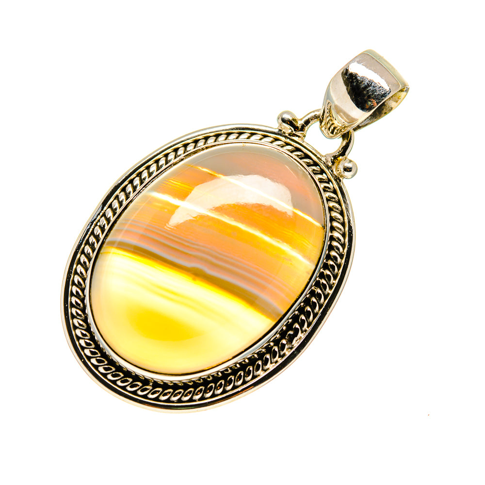 Botswana Agate Pendants handcrafted by Anasilvercos - PD749559