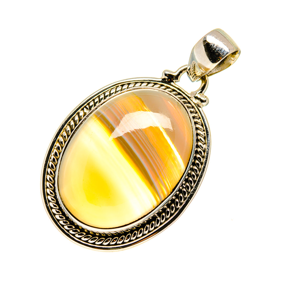 Botswana Agate Pendants handcrafted by Anasilvercos - PD749602