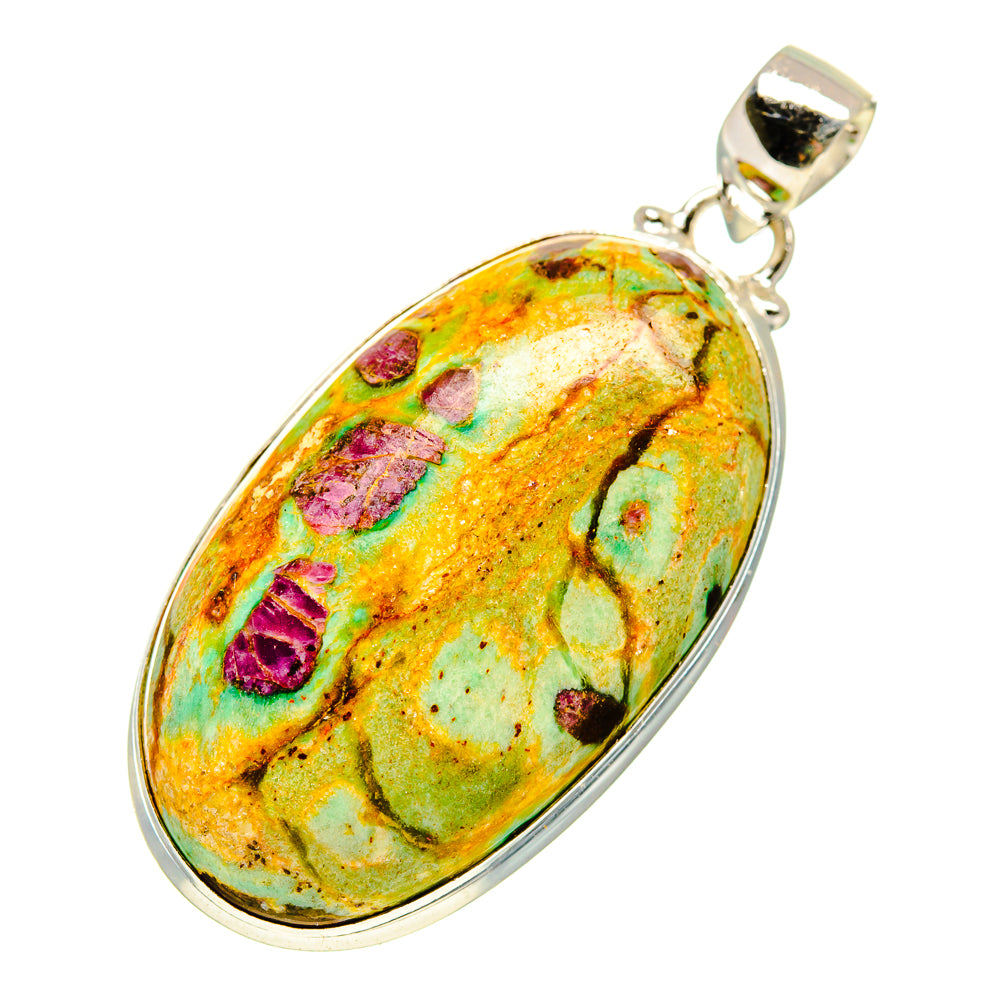 Ruby Fuchsite Pendants handcrafted by Anasilvercos - PD749633