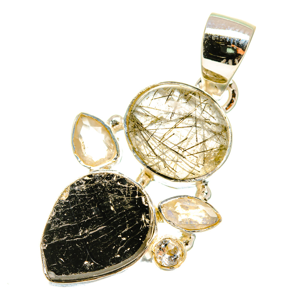 Black Tourmaline Pendants handcrafted by Anasilvercos - PD7498