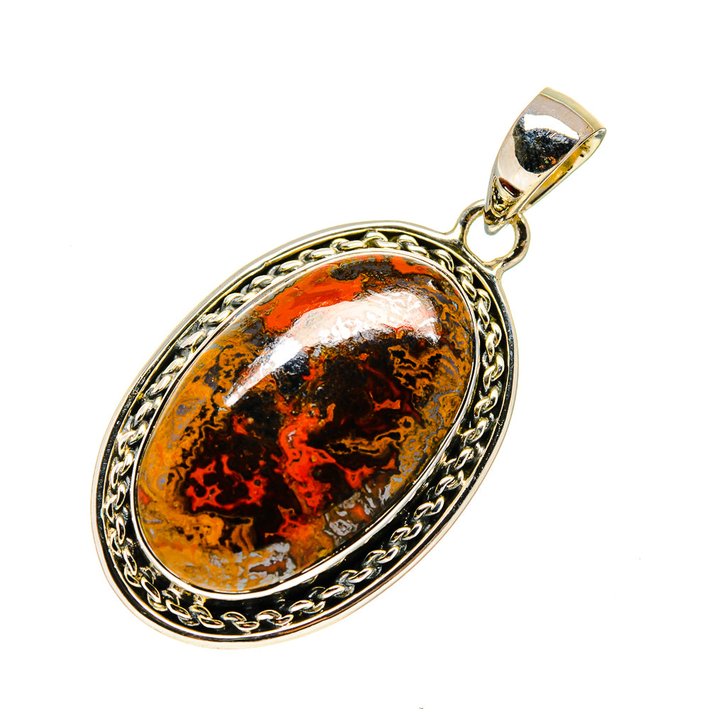 Moroccan Agate Pendants handcrafted by Anasilvercos - PD749894