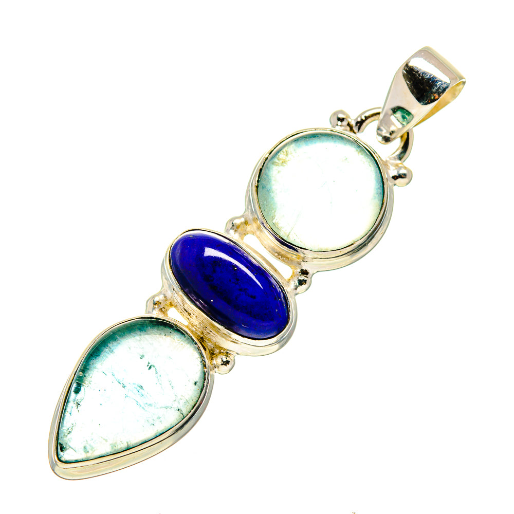 Blue Fluorite Pendants handcrafted by Anasilvercos - PD749941
