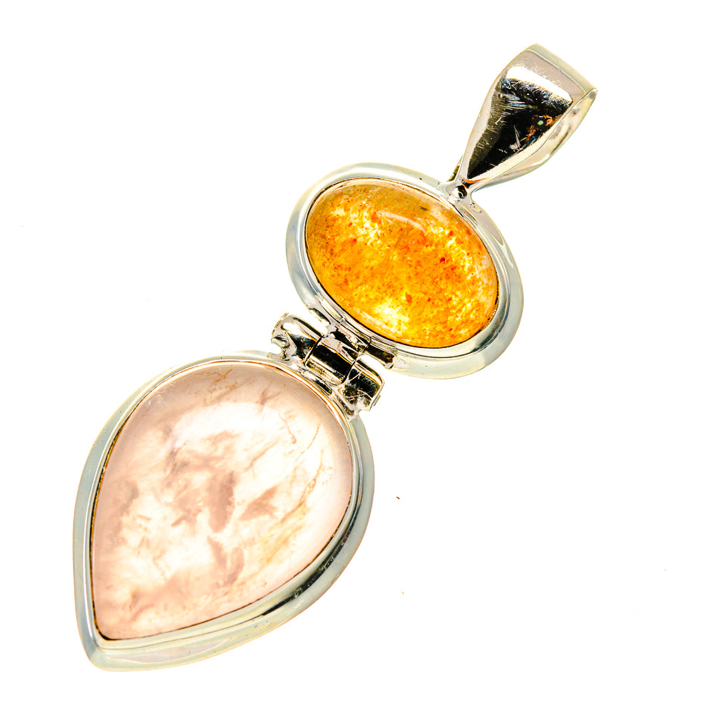 Rose Quartz Pendants handcrafted by Anasilvercos - PD749972