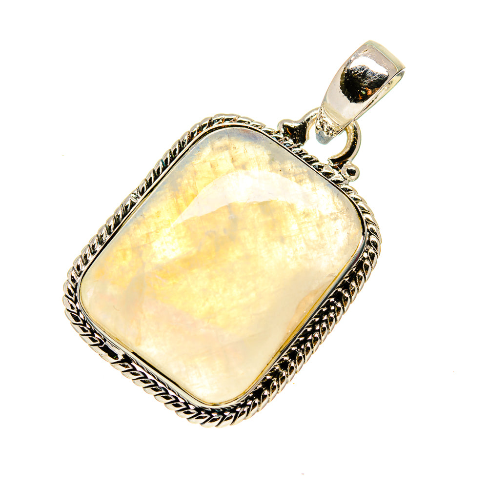 Rainbow Moonstone Pendants handcrafted by Anasilvercos - PD749976