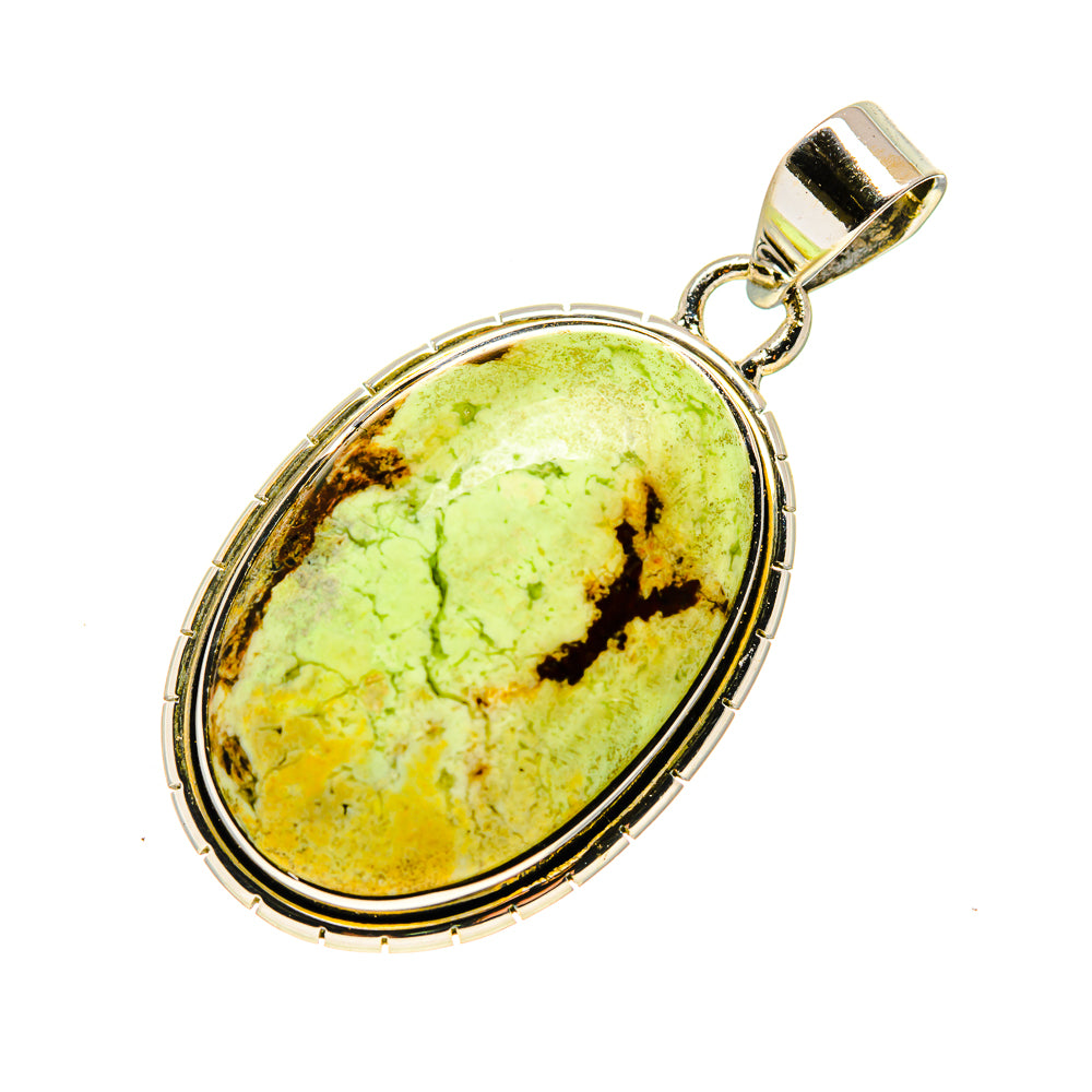 Lemon Chrysoprase Pendants handcrafted by Anasilvercos - PD750364