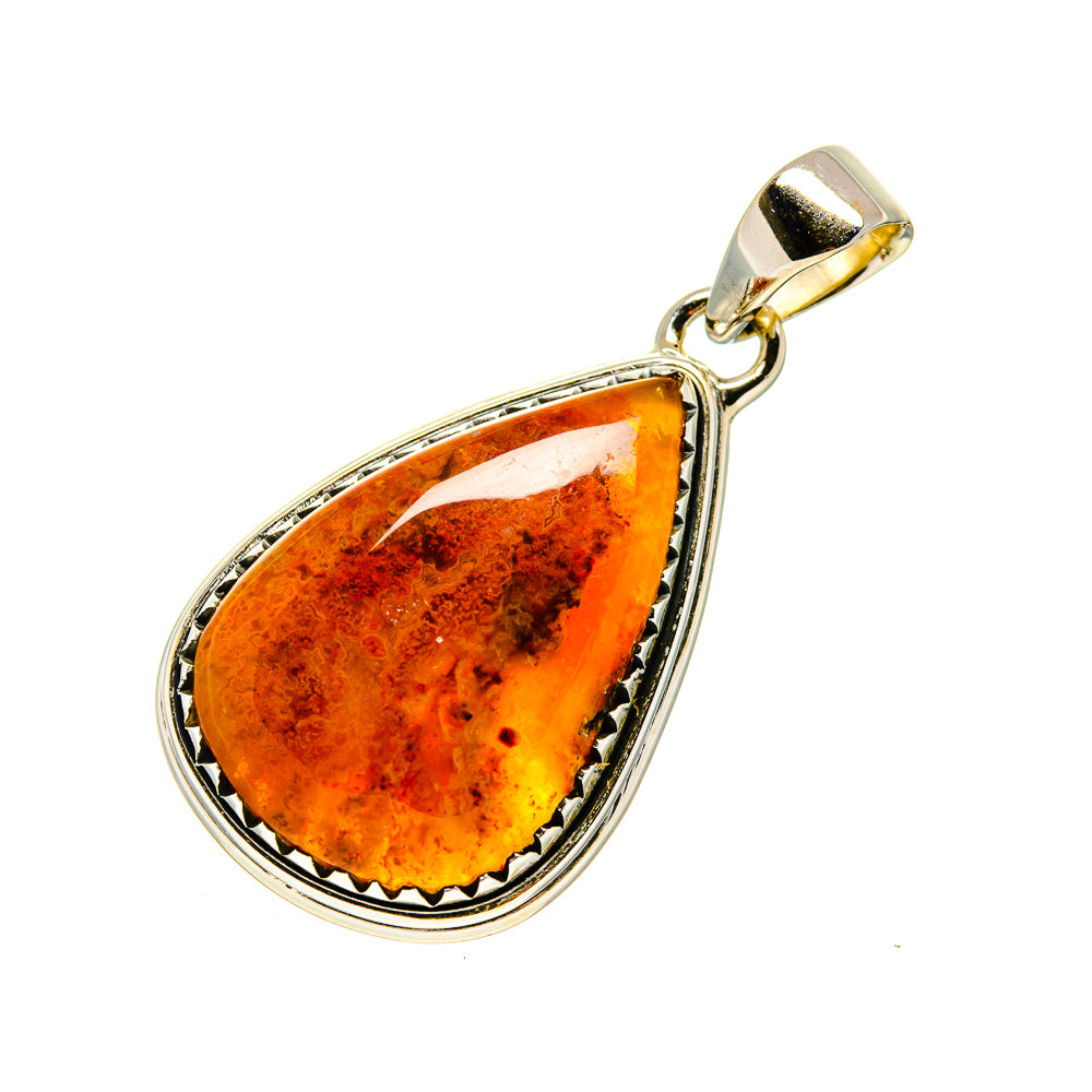 Orange Agate Pendants handcrafted by Anasilvercos - PD750435