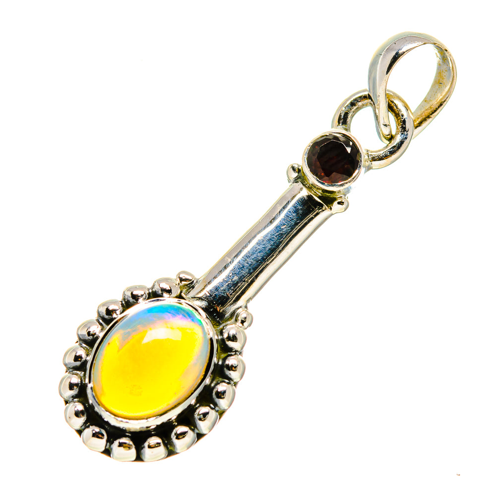 Ethiopian Opal Pendants handcrafted by Anasilvercos - PD750533