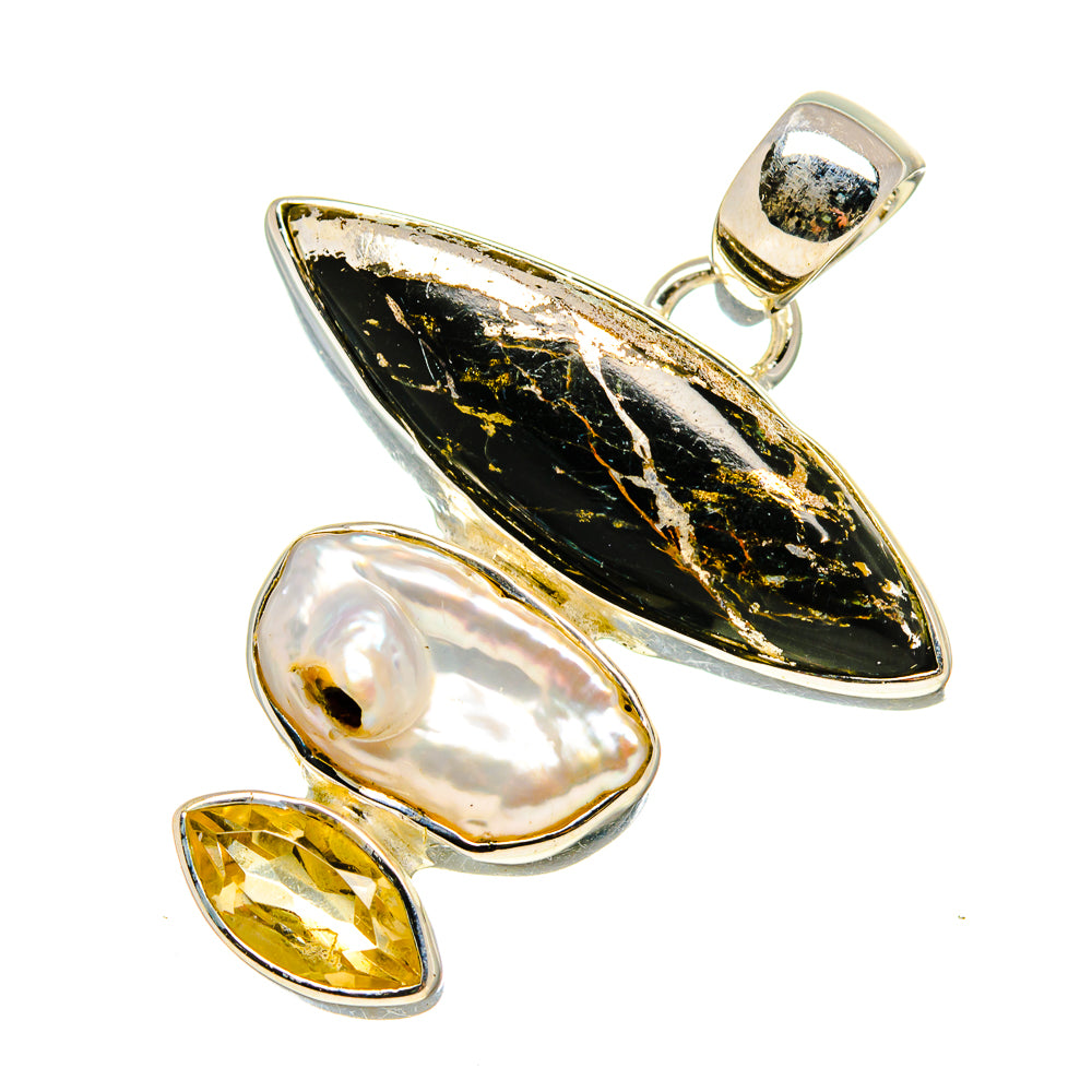 Black Agate Pendants handcrafted by Anasilvercos - PD750627