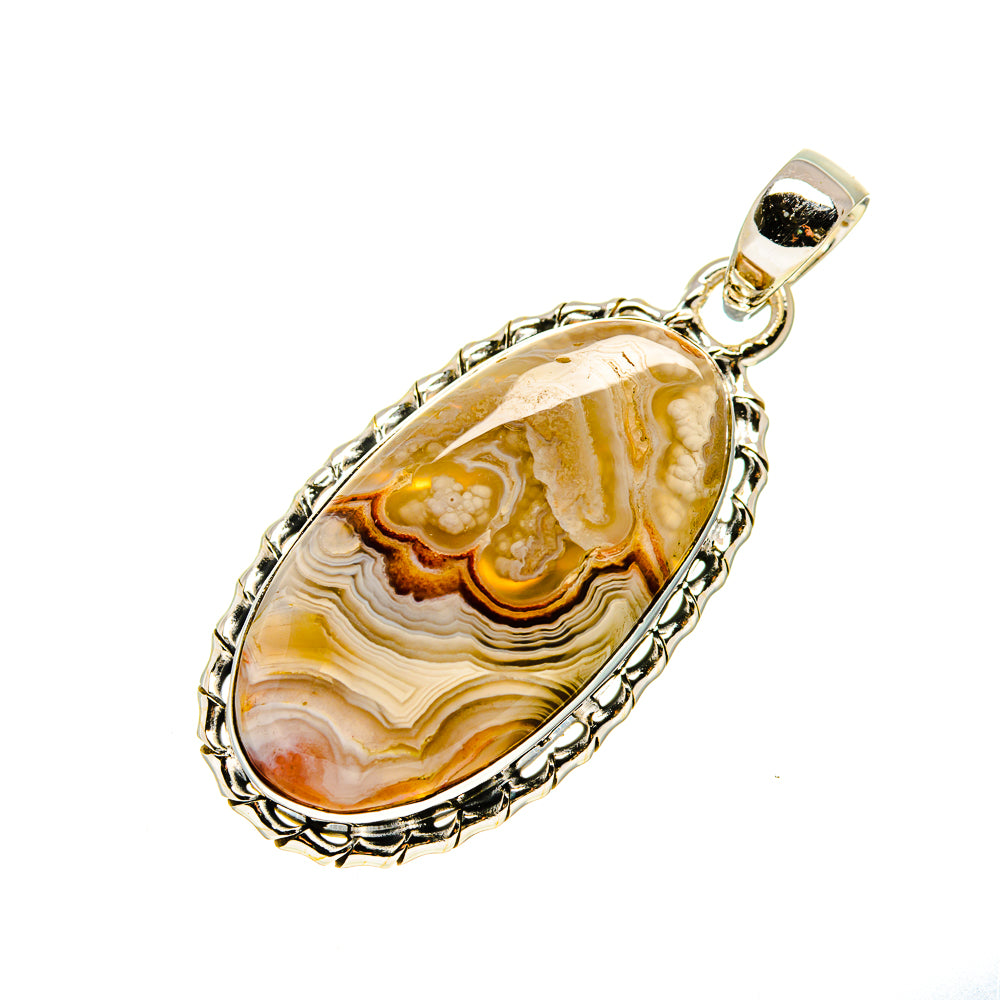 Laguna Lace Agate Pendants handcrafted by Anasilvercos - PD750695
