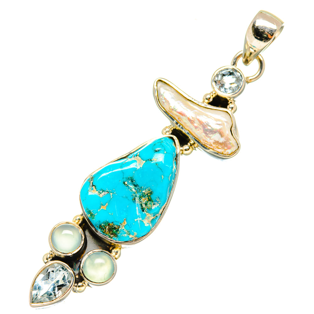 Arizona Turquoise Pendants handcrafted by Anasilvercos - PD7508