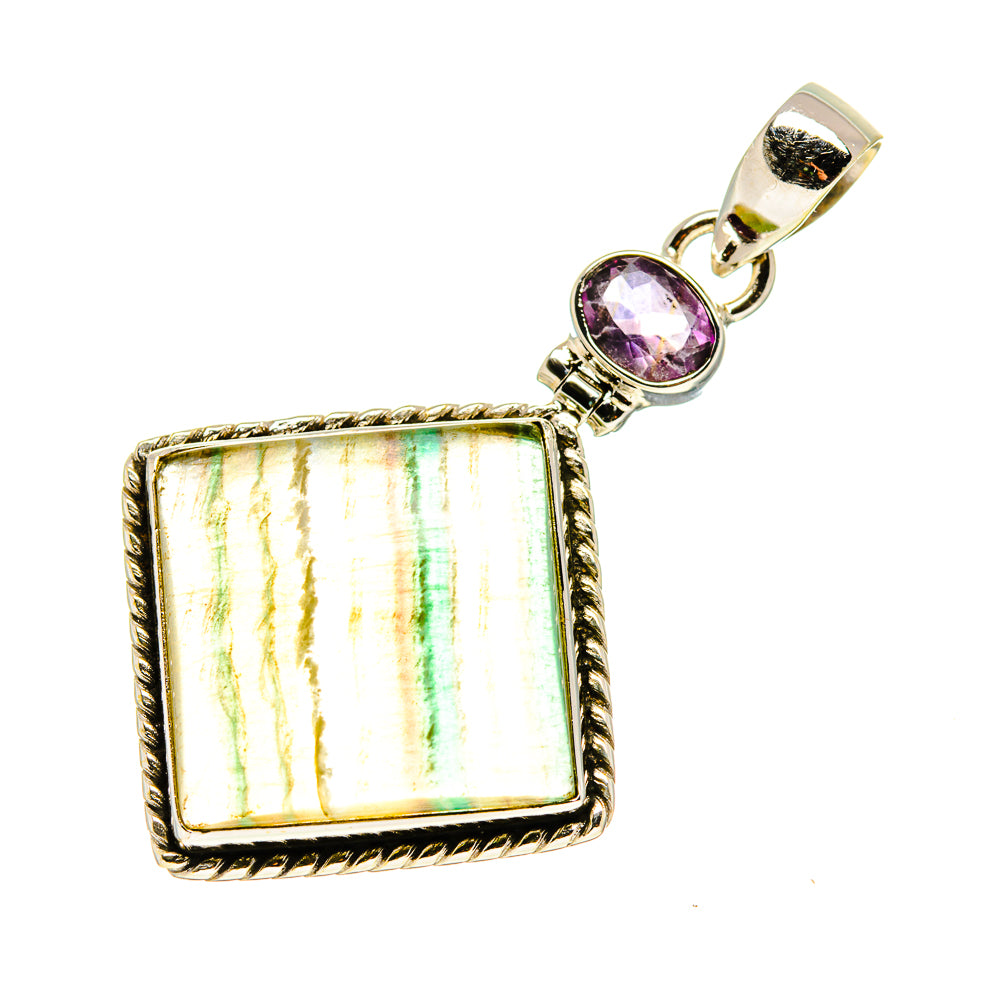 Green Fluorite Pendants handcrafted by Anasilvercos - PD750891