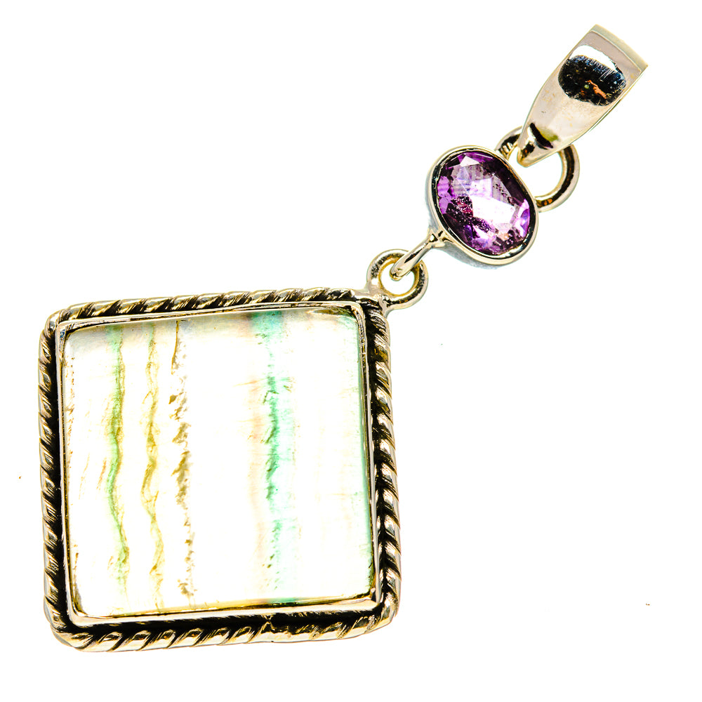 Green Fluorite Pendants handcrafted by Anasilvercos - PD751049 - Photo 2