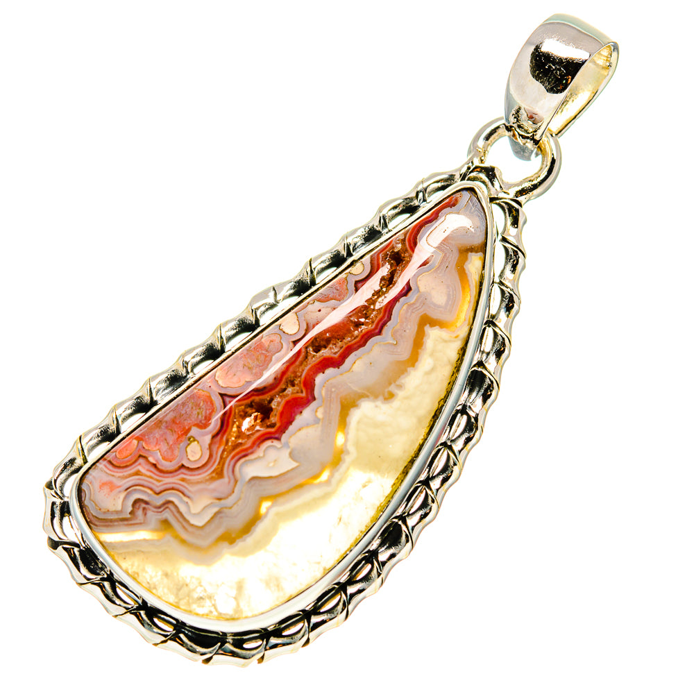 Laguna Lace Agate Pendants handcrafted by Anasilvercos - PD751130