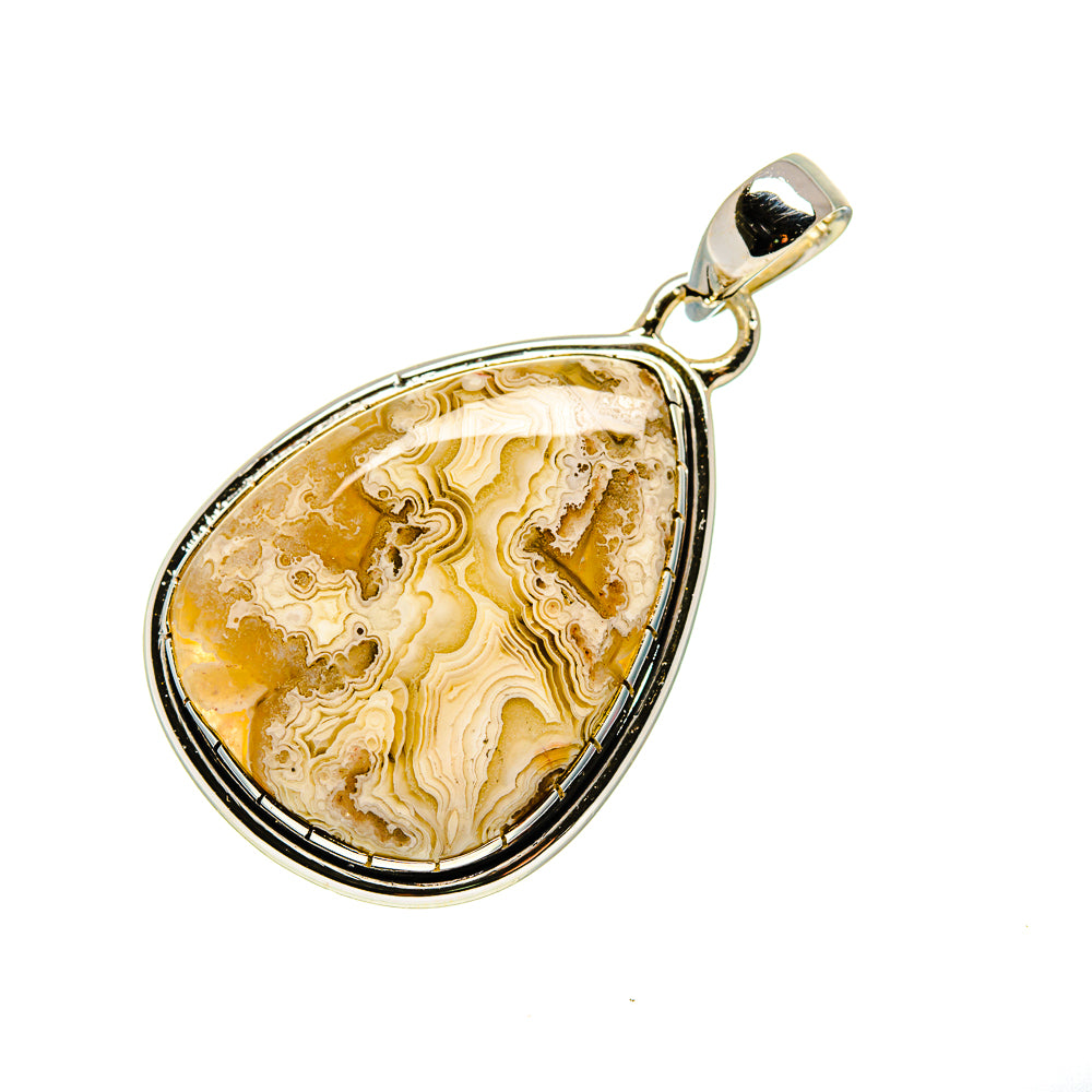 Laguna Lace Agate Pendants handcrafted by Anasilvercos - PD751175 - Photo 2