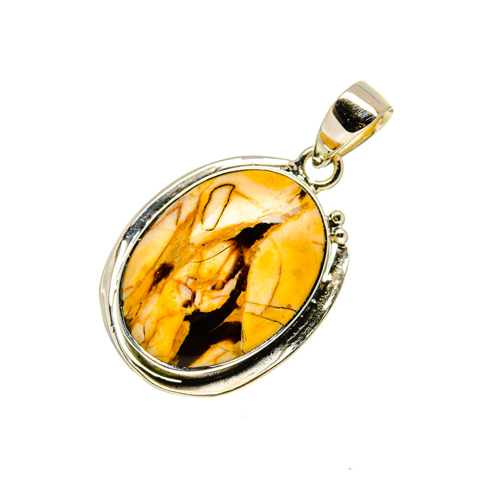 Peanut Wood Jasper Pendants handcrafted by Anasilvercos - PD751226