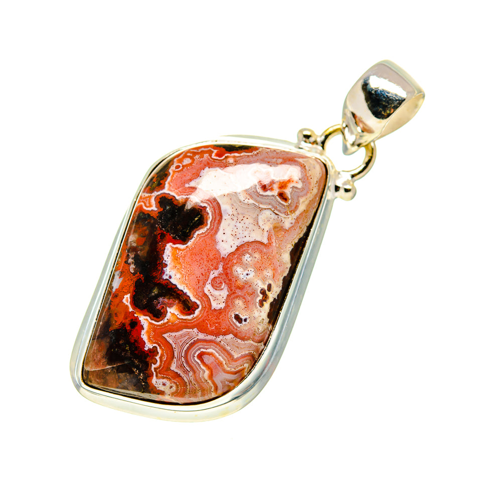 Crazy Lace Agate Pendants handcrafted by Anasilvercos - PD751250