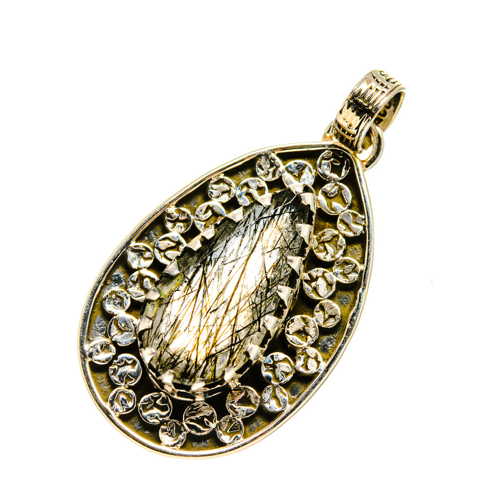Tourmalinated Quartz Pendants handcrafted by Anasilvercos - PD751326