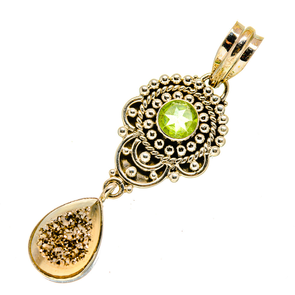 Pyrite Druzy Pendants handcrafted by Anasilvercos - PD751396