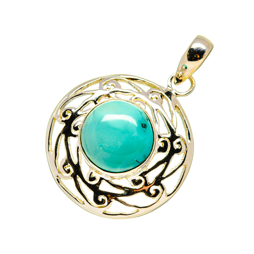 Tibetan Turquoise Pendants handcrafted by Anasilvercos - PD751524