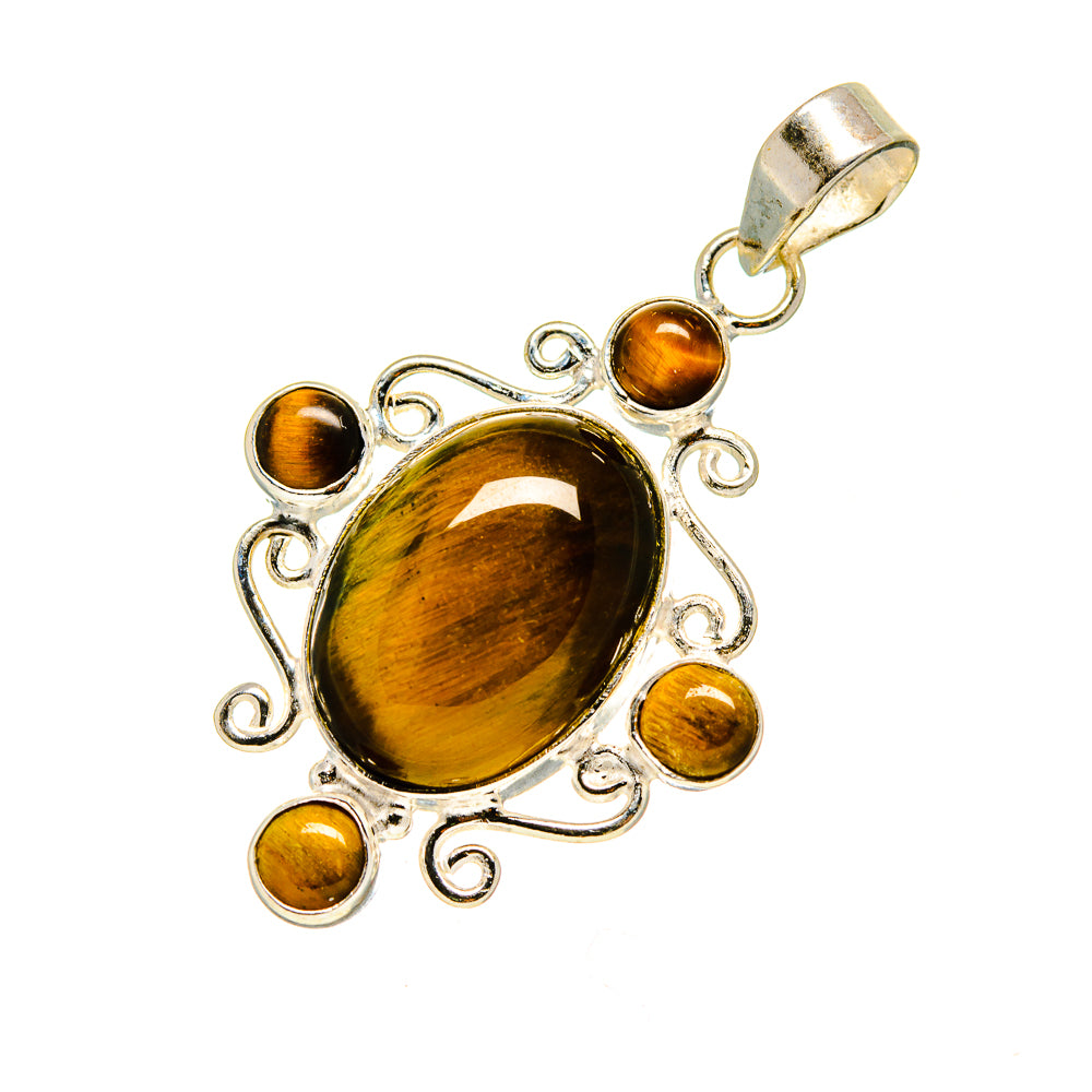 Tiger Eye Pendants handcrafted by Anasilvercos - PD751610