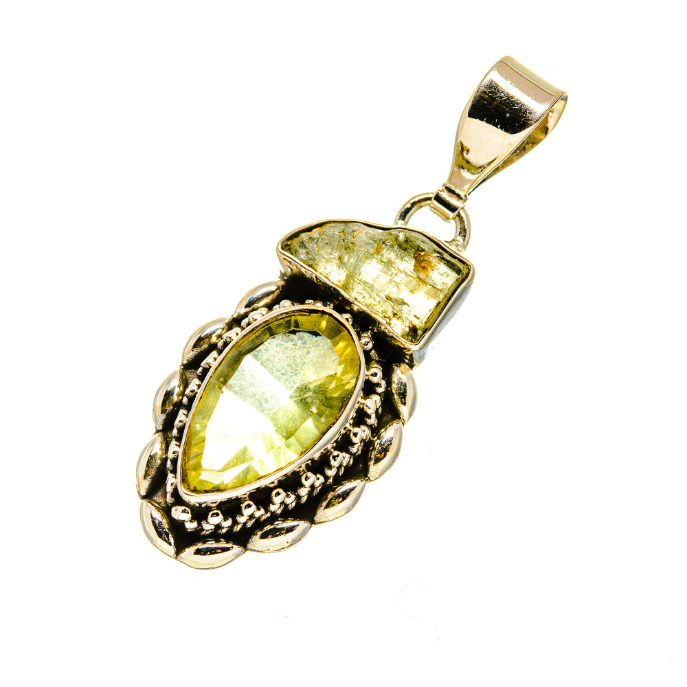 Yellow Quartz Pendants handcrafted by Anasilvercos - PD751612