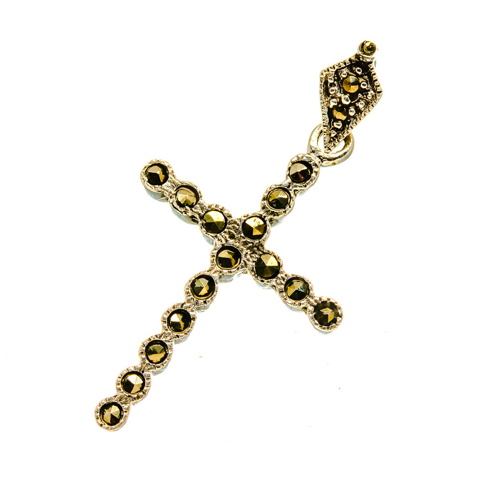 Smoky Quartz Cross Pendants handcrafted by Anasilvercos - PD751716