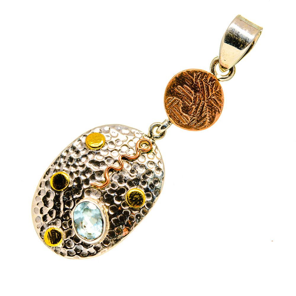 Blue Topaz Pendants handcrafted by Anasilvercos - PD751745