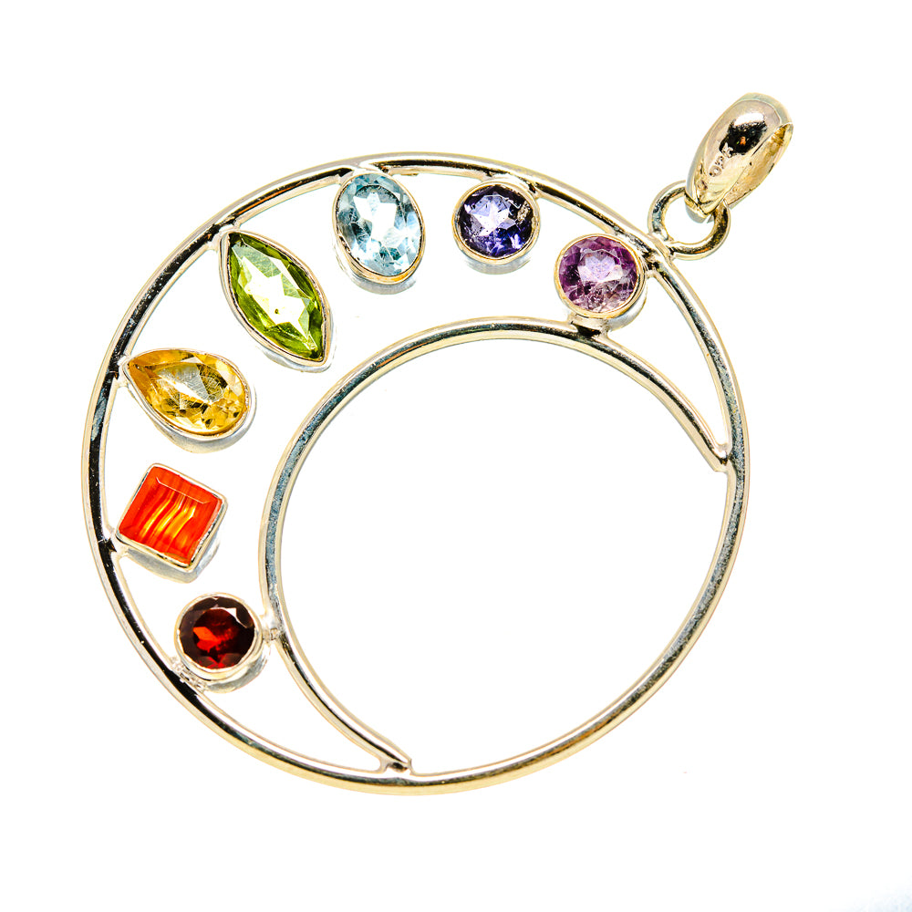 Multi-Stone Chakra Pendants handcrafted by Anasilvercos - PD751774