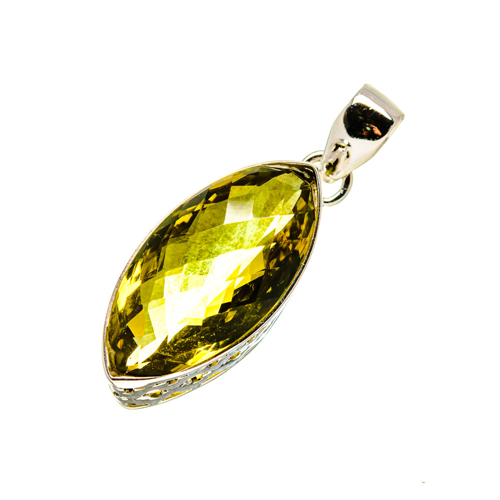 Olive Quartz Pendants handcrafted by Anasilvercos - PD751785