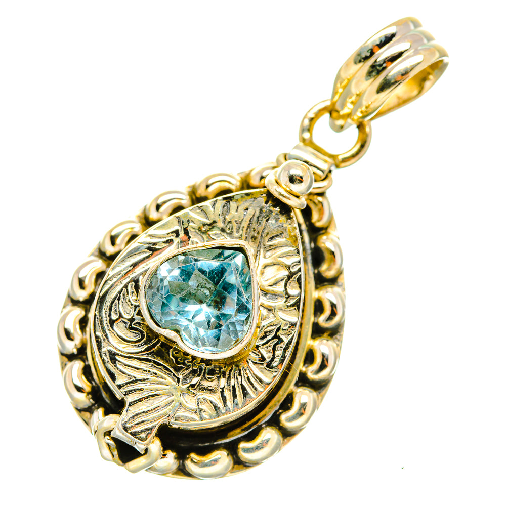 Blue Topaz Pendants handcrafted by Anasilvercos - PD7518