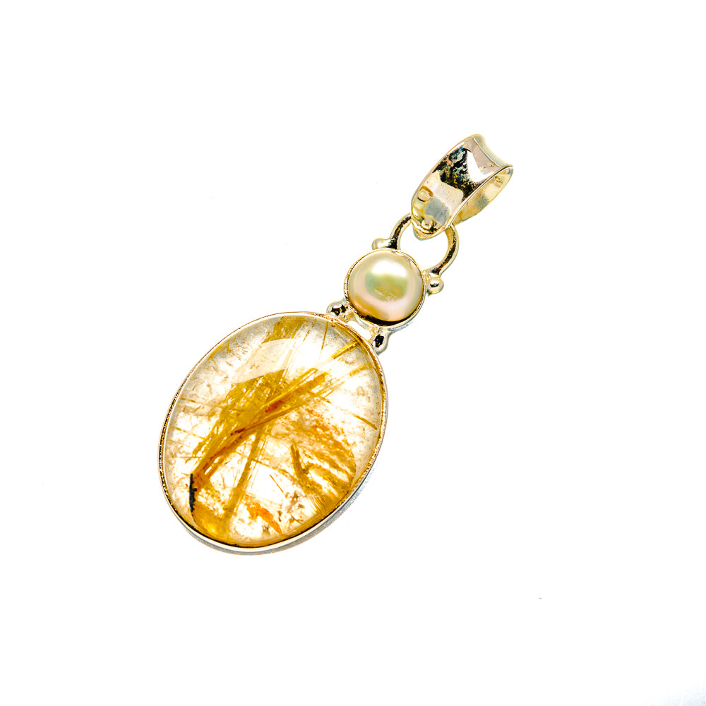 Rutilated Quartz Pendants handcrafted by Anasilvercos - PD751803