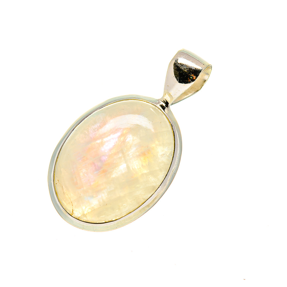 Rainbow Moonstone Pendants handcrafted by Anasilvercos - PD751812