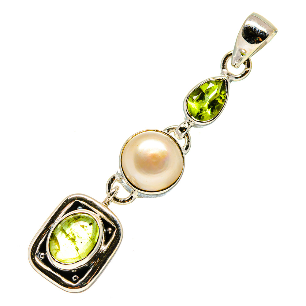Green Tourmaline Pendants handcrafted by Anasilvercos - PD751867