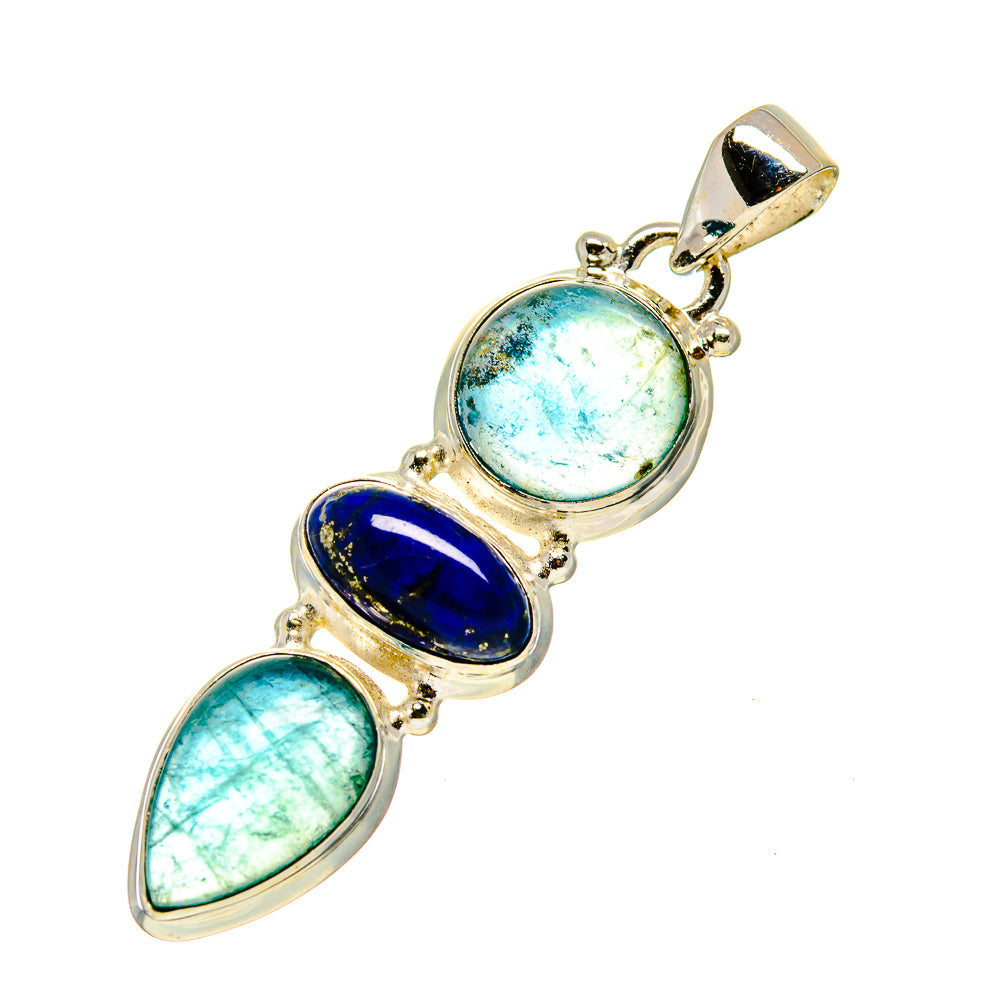 Blue Fluorite Pendants handcrafted by Anasilvercos - PD751921