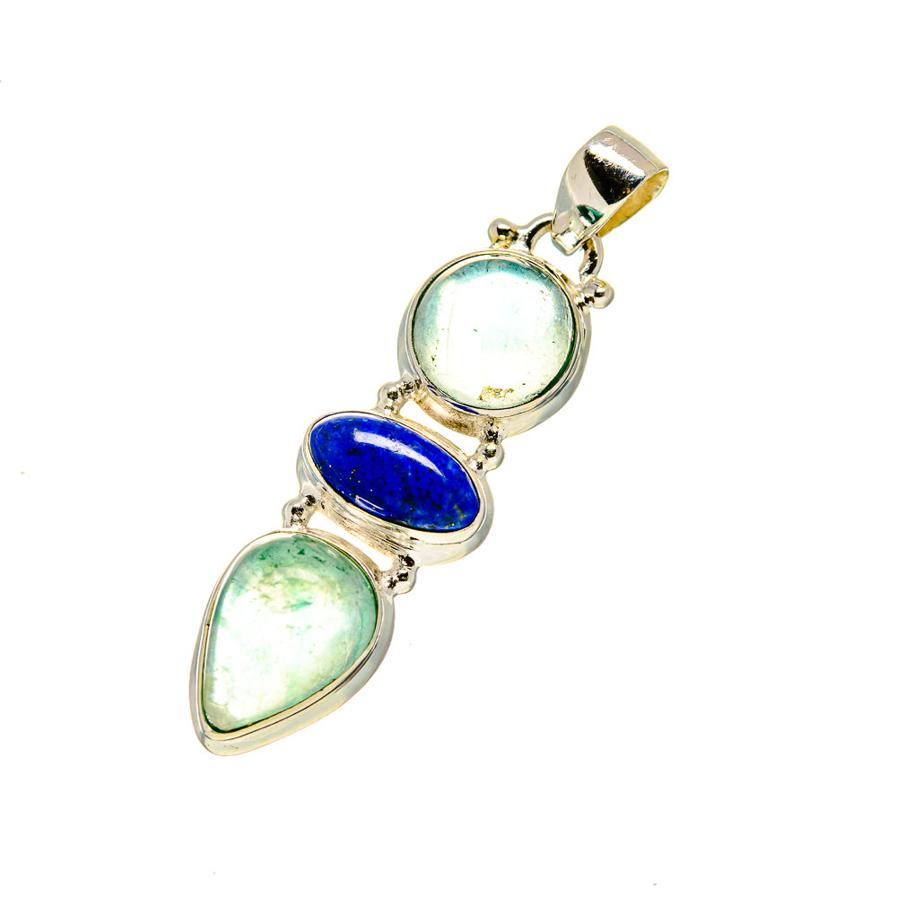 Blue Fluorite Pendants handcrafted by Anasilvercos - PD751922