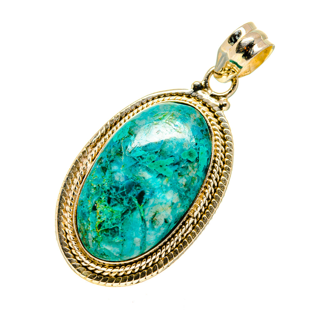 Chrysocolla Pendants handcrafted by Anasilvercos - PD752044