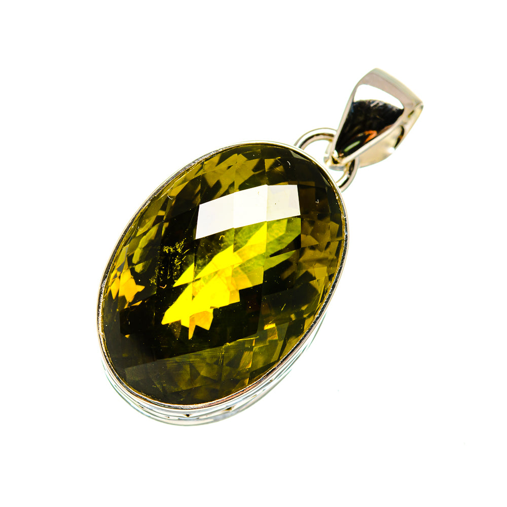 Olive Quartz Pendants handcrafted by Anasilvercos - PD752103