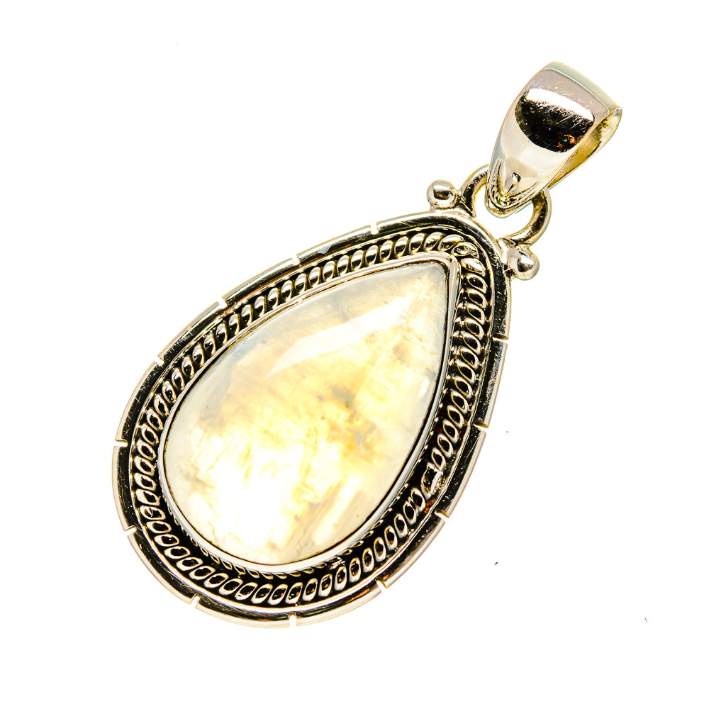 Rainbow Moonstone Pendants handcrafted by Anasilvercos - PD752108
