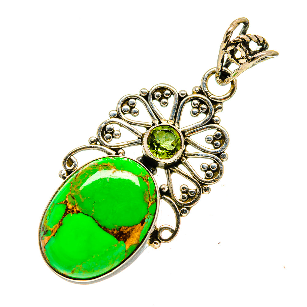 Green Copper Composite Turquoise Pendants handcrafted by Anasilvercos - PD752111