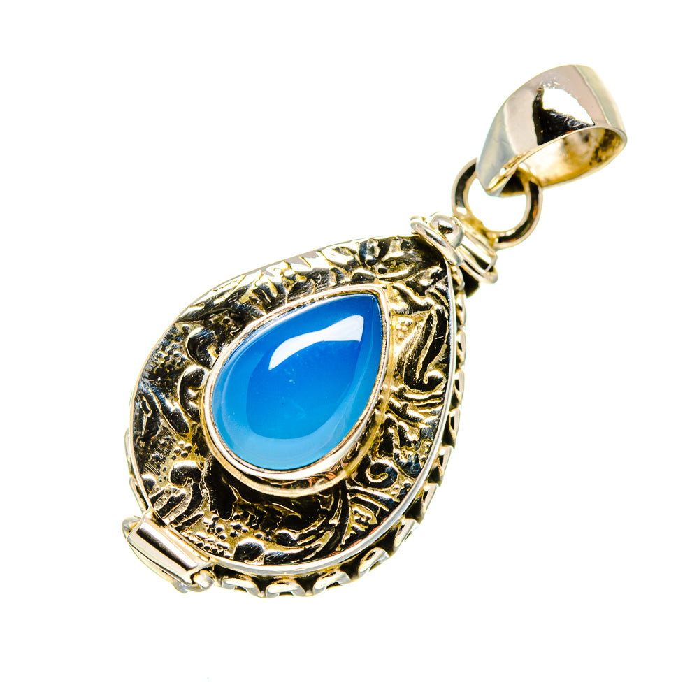 Aqua Chalcedony Pendants handcrafted by Anasilvercos - PD752178