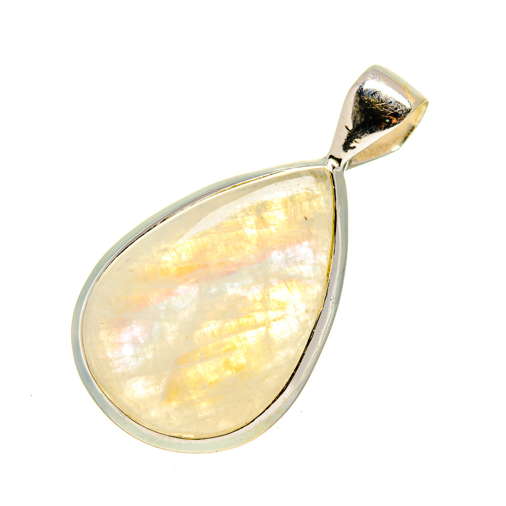 Rainbow Moonstone Pendants handcrafted by Anasilvercos - PD752188