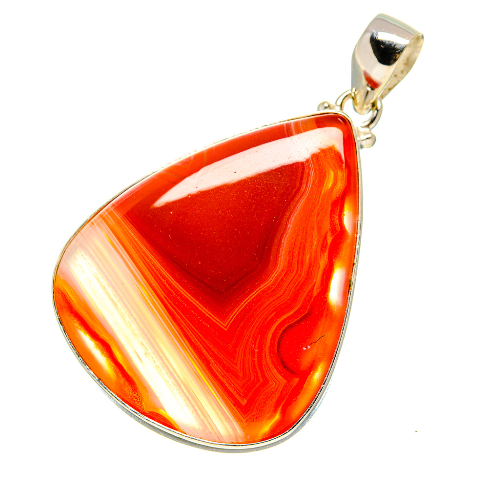Red Botswana Agate Pendants handcrafted by Anasilvercos - PD752204