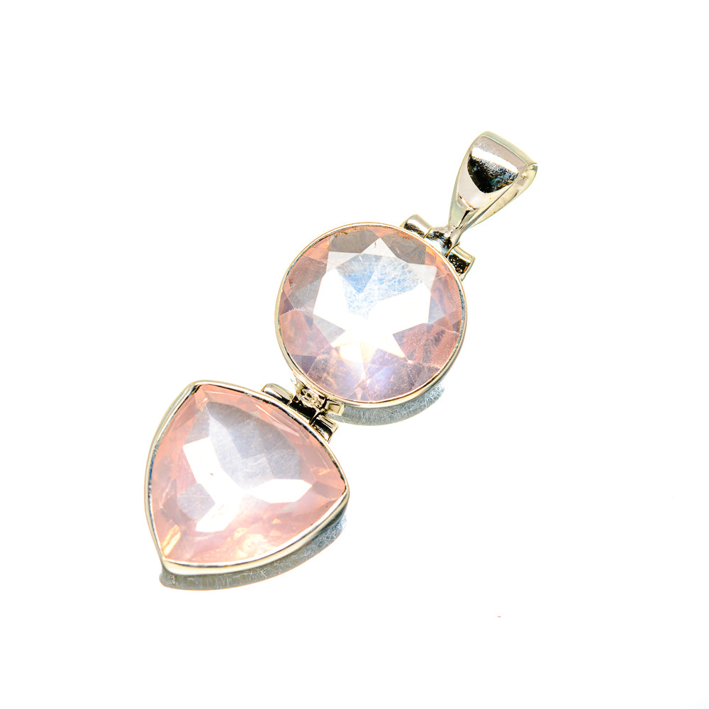 Rose Quartz Pendants handcrafted by Anasilvercos - PD752284