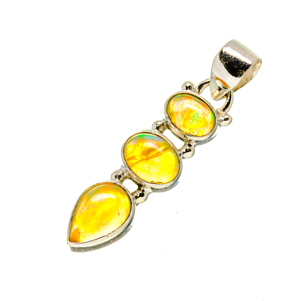 Ethiopian Opal Pendants handcrafted by Anasilvercos - PD752293