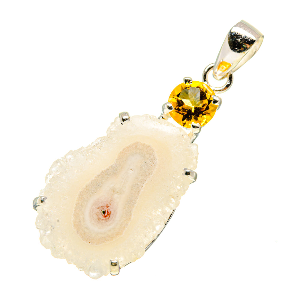 White Solar Quartz Pendants handcrafted by Anasilvercos - PD752361